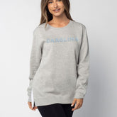 Bejeweled Carolina Crewneck - Gray